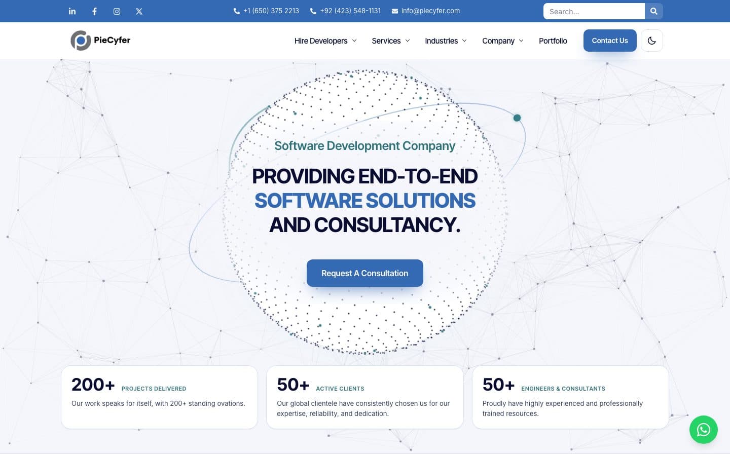 PieCyfer Website screenshot 1